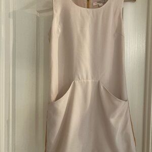 Forever 21 Color block Cream and orange beige Mini Dress with Pockets